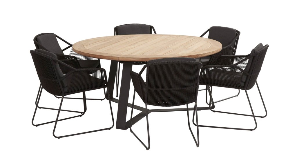 4seasons outdoor accor dining antracite esstischgruppe