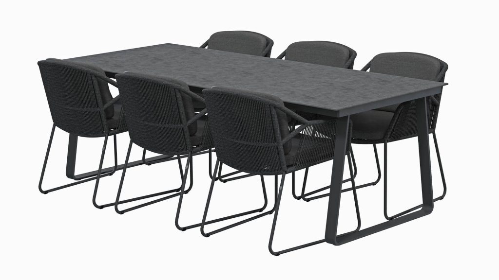 4seasons outdoor accor dining antracite esstischgruppe