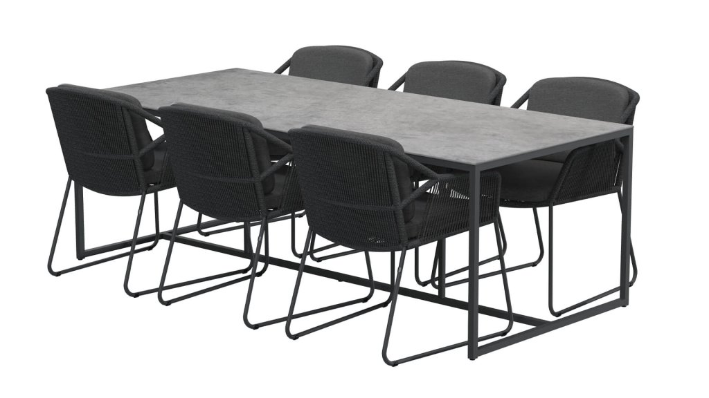 4seasons outdoor accor dining antracite esstischgruppe
