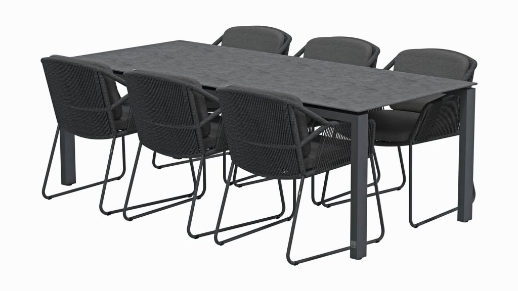 4seasons outdoor accor dining antracite tuinset