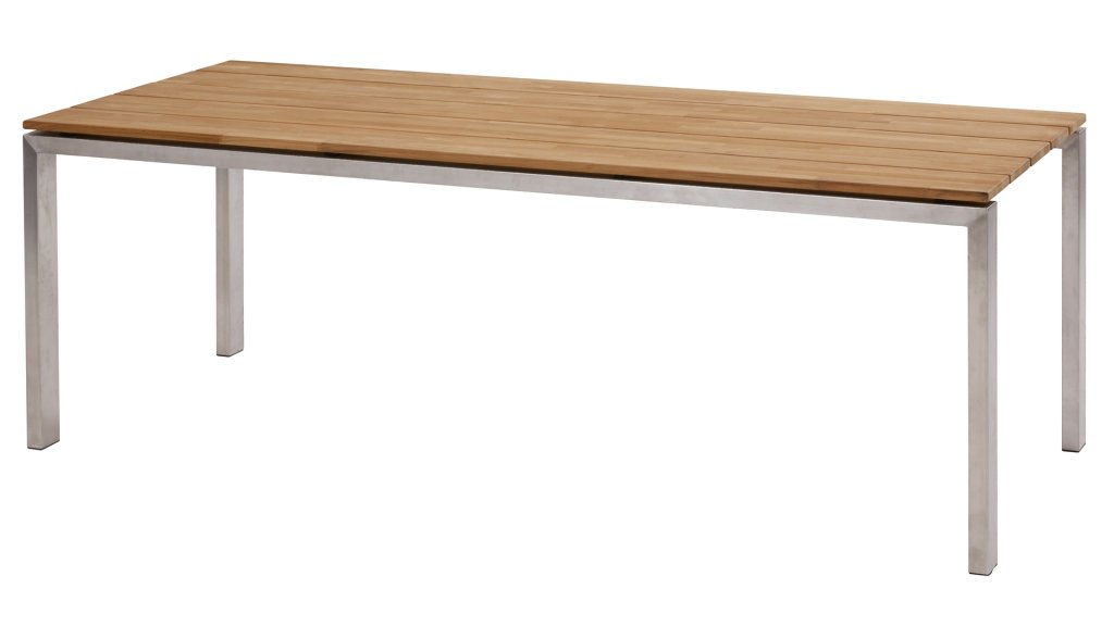 4 seasons outdoor goa gartentisch 220cm teak edelstahl