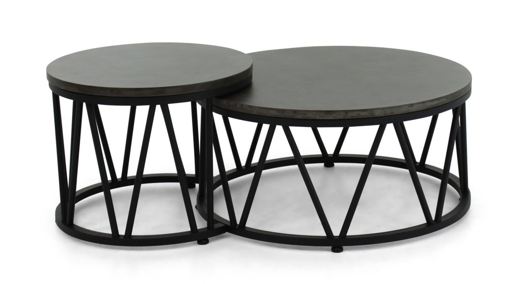 applebee menton loungeset black frame silk rope salontafelsetje