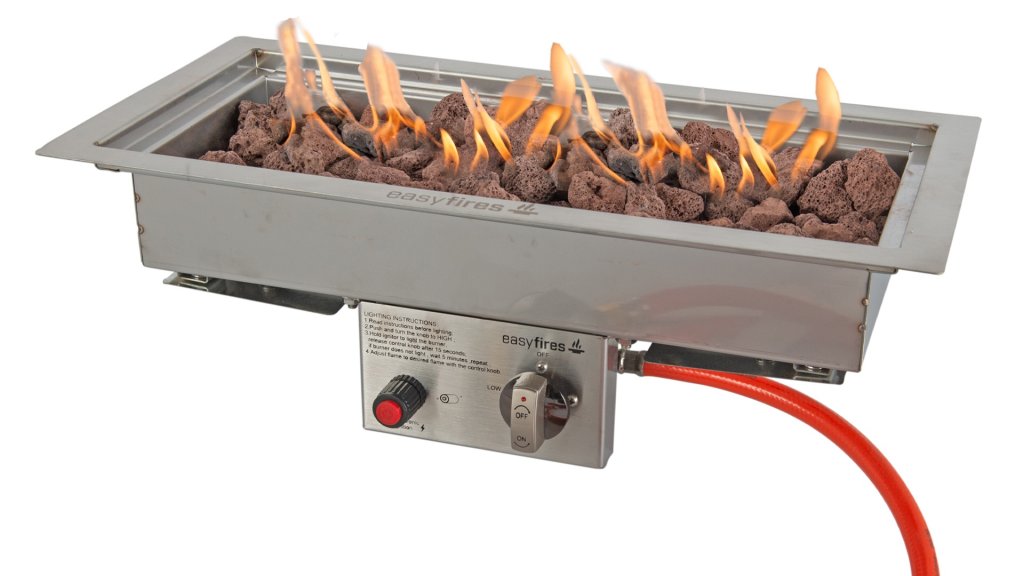 Easyfires Einbaubrenner Rechteckig Klein NiRo