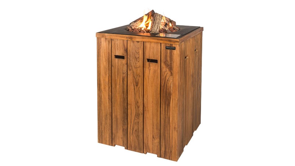 Happy Cocooning Cocoon Table Stehtisch Teak Schwarz