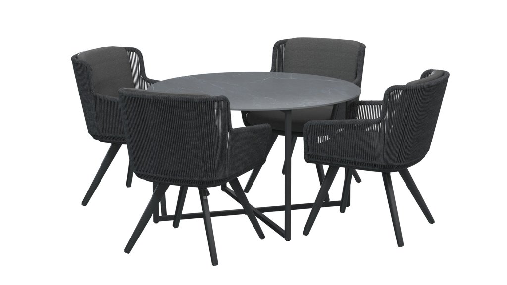 4seasons outdoor flores dining anthracite 213730 