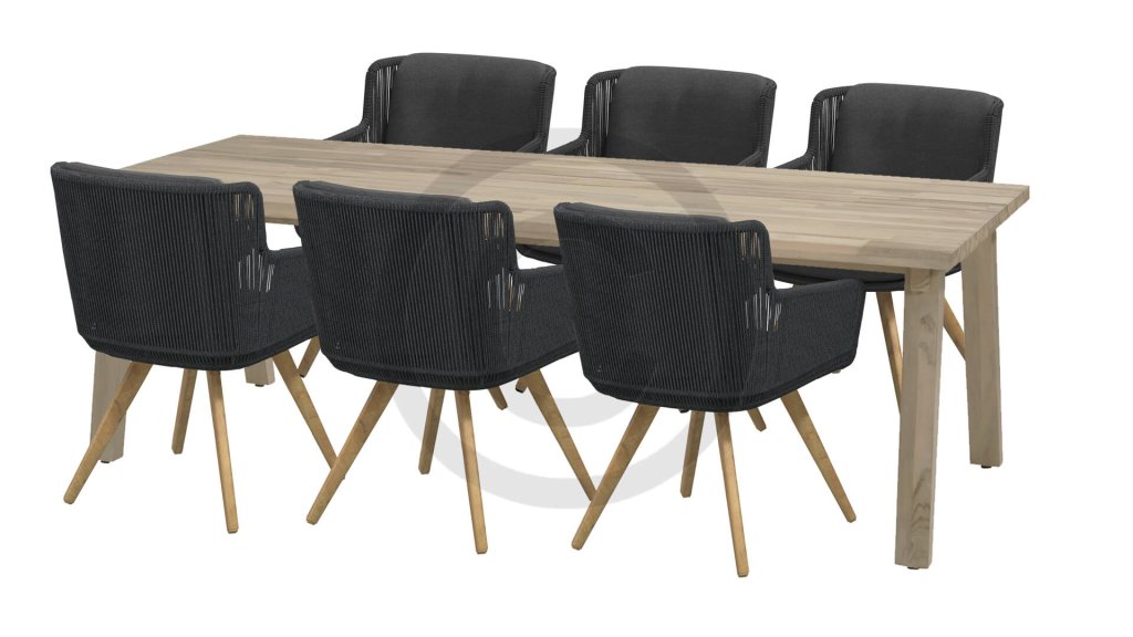 4seasons outdoor flores dining anthracite 