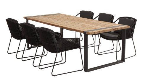 4seasons outdoor accor dining antracite esstischgruppe