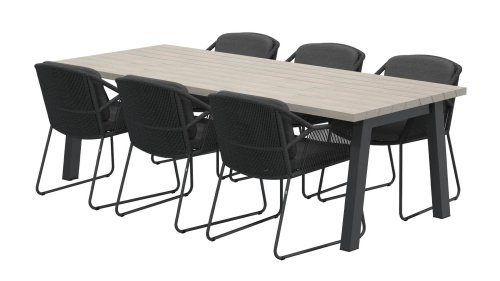 4seasons outdoor accor dining antracite esstischgruppe