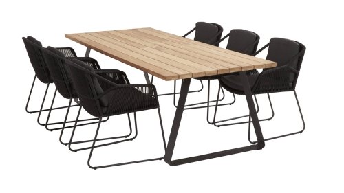 4seasons outdoor accor dining antracite esstischgruppe