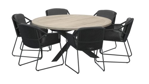 4seasons outdoor accor dining antracite esstiscgruppe