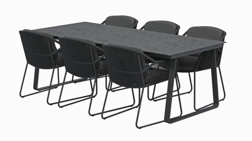 4seasons outdoor accor dining antracite esstischgruppe