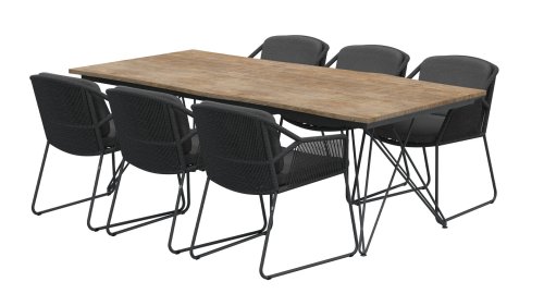 4seasons outdoor accor dining antracite esstischgruppe