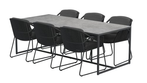 4seasons outdoor accor dining antracite esstischgruppe