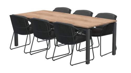 4seasons outdoor accor dining antracite esstischgruppe