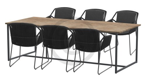 4seasons outdoor accor dining antracite esstischgruppe