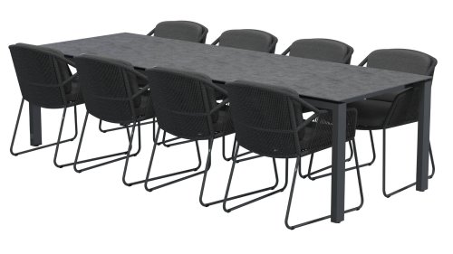 4seasons outdoor accor dining antracite esstischgruppe