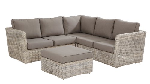 4 seasons outdoor elite loungeset mit fusshocker
