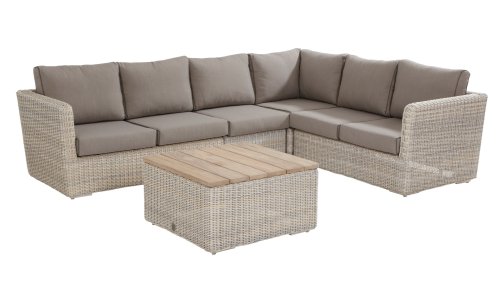 4 seasons outdoor elite loungeset mit mittel modul und kaffeetisch