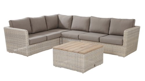 4 seasons outdoor elite loungeset mit mittel modul und kaffeetisch