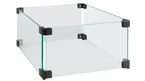 easyfires glasset vierkant 30xm zwarte hoeken