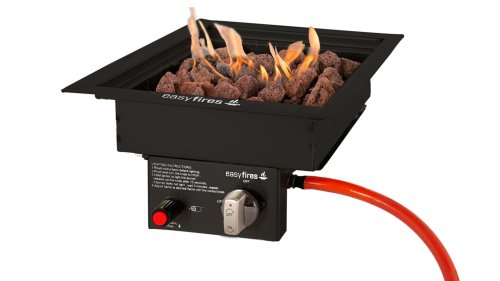 Easyfires Einbaubrenner Quadratisch Klein Schwarz