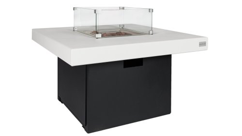Easyfires Milano Feuertisch Quadratisch Schwarz-Weiß