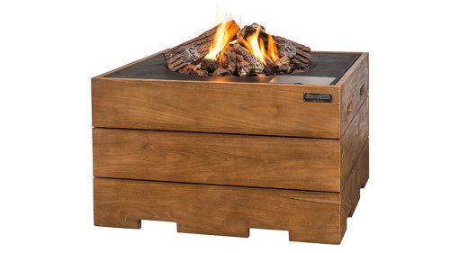 Happy Cocooning Cocoon Table Quadratisch Teak Schwarz