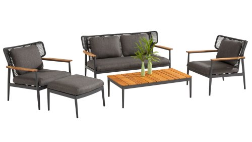 taste 4seasons arturo loungeset met voetenbank