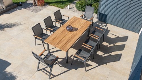 fly esstischgruppe aluminium dining graphite