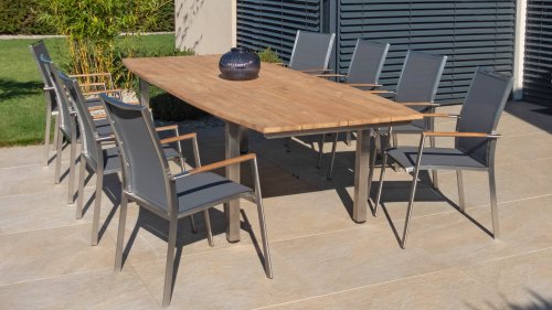 fly esstischgruppe aluminium dining edelstahl