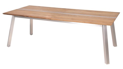 linax zebra tisch teak edelstahl