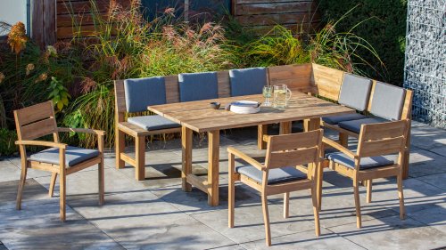 niehoff TEakholz eck lounge gartenmobelset unit