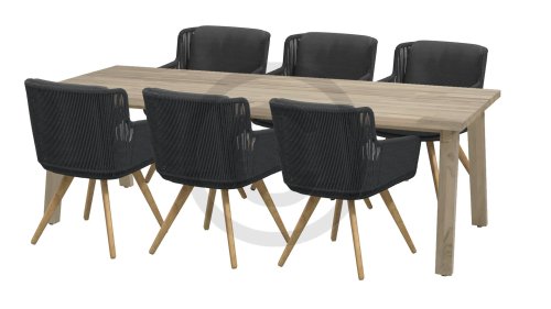 4seasons outdoor flores dining anthracite 