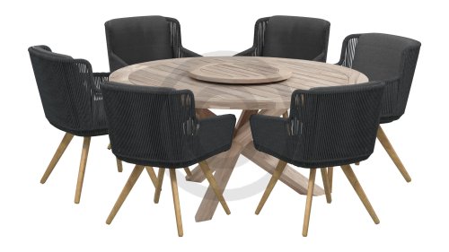 4seasons outdoor flores dining anthracite 