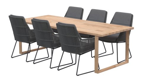 4seasons outdoor valencia dining platinum esstischgruppe